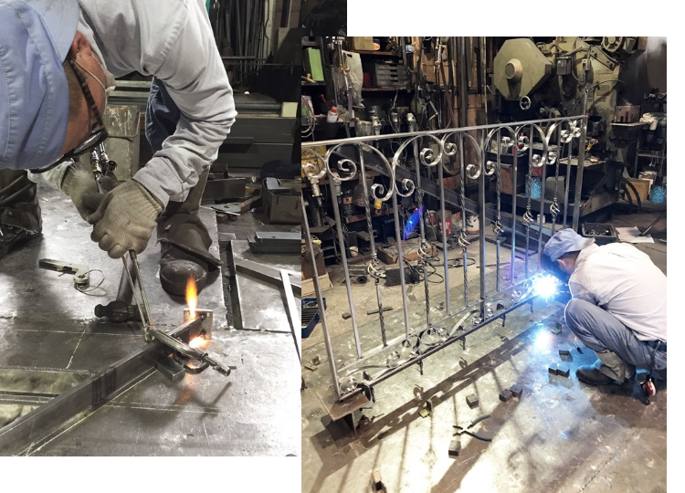 アイアン手すりのお店「はな工房」の特徴:ベテラン鉄職人が製作を担当