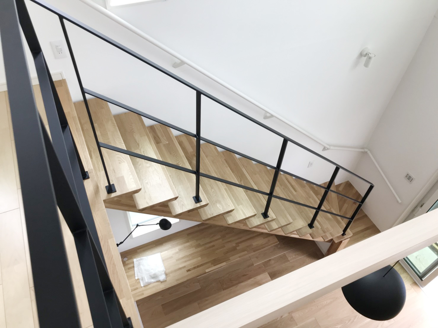 アイアン手摺、上からのアングル