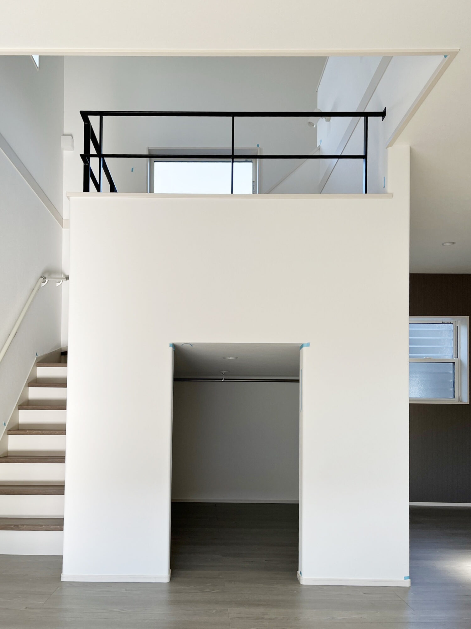 アイアン手すりがリビングのメインに!